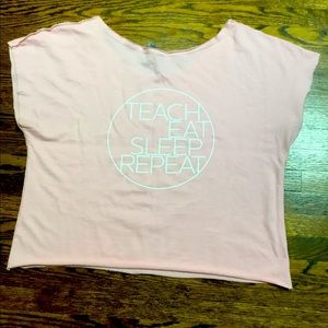 Pink Crop French Terry Sweatshirt